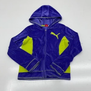 Puma Purple & Green Long Sleeve Full-Zip Jacket Girl Size X-Large - Picture 1 of 6