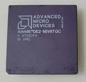 Rare Vintage AMD AM486 DE2-66V8TGC Ceramic Processor for Gold/Collection - Picture 1 of 2