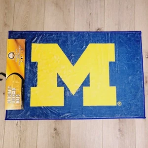 NCAA College U of Michigan Wolverines blau gold Akzent Teppich Fußmatte Dekor Schlafsaal - Bild 1 von 5