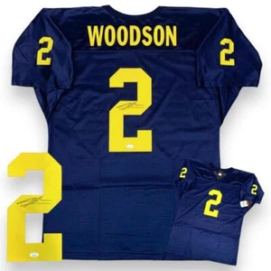 Charles Woodson Autographed SIGNED Jersey - Navy - JSA Authenticated - Picture 1 of 2