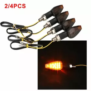 UNIVERSAL MOTORCYCLE 14 SMOKE LED TURN SIGNALS INDICATORS BLINKER LIGHT SPOR_ro - Picture 1 of 6