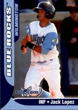 2013 Wilmington Blue Rocks Choice #17 Jack Lopez Rio Piedras Puerto Rico PR Card