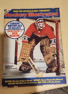 HOCKEY ILLUSTRATED MAGAZINE 1975 FEBRUARY RICK MARTIN POSTER autographed HOF LOA - Picture 1 of 3