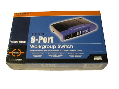 Linksys 10/100 Mbps External 8-Port Workgroup Switch Model EZXS88W - Image 1 of 4