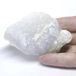 Blauer CHALCEDON Rohstein Blue Lace Achat ca. 79 x 57 x 19mm Namibia 2404 - Bild 1 von 8