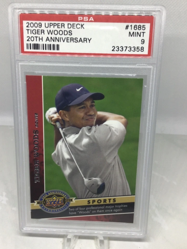 2009 Upper Deck 20th Anniversary #1685 Tiger Woods PSA 9 (3 in all grades) - Image 1 of 2