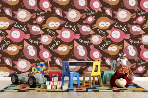 3D Cartoon Animal Bird Self-adhesive Removable Wallpaper Murals Wall 99 - Picture 1 of 3