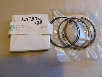 NOS Piston Rings (+.25) 1st over 1985 -1994 Suzuki LT230 Quadrunner DR200 LTF250 - Image 1 of 2