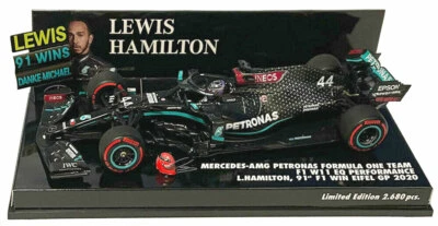 Minichamps Mercedes F1 W11 91st GP Win Eifel GP 2020 - Lewis Hamilton 1/43 Scale - Image 1 of 4
