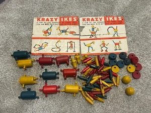 Krazy Ikes Building Toy w Play Set 1954 Vintage USA - Picture 1 of 3