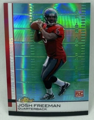 2009 Topps Finest Josh Freeman #61 BLUE REFRACTOR Rookie Card RC #405/429 Bucs - Image 1 of 2