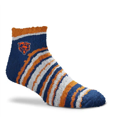 Chicago Bears Muchas Rayas Women's Short Sleep Socks, One Size - Imagem 1 de 3