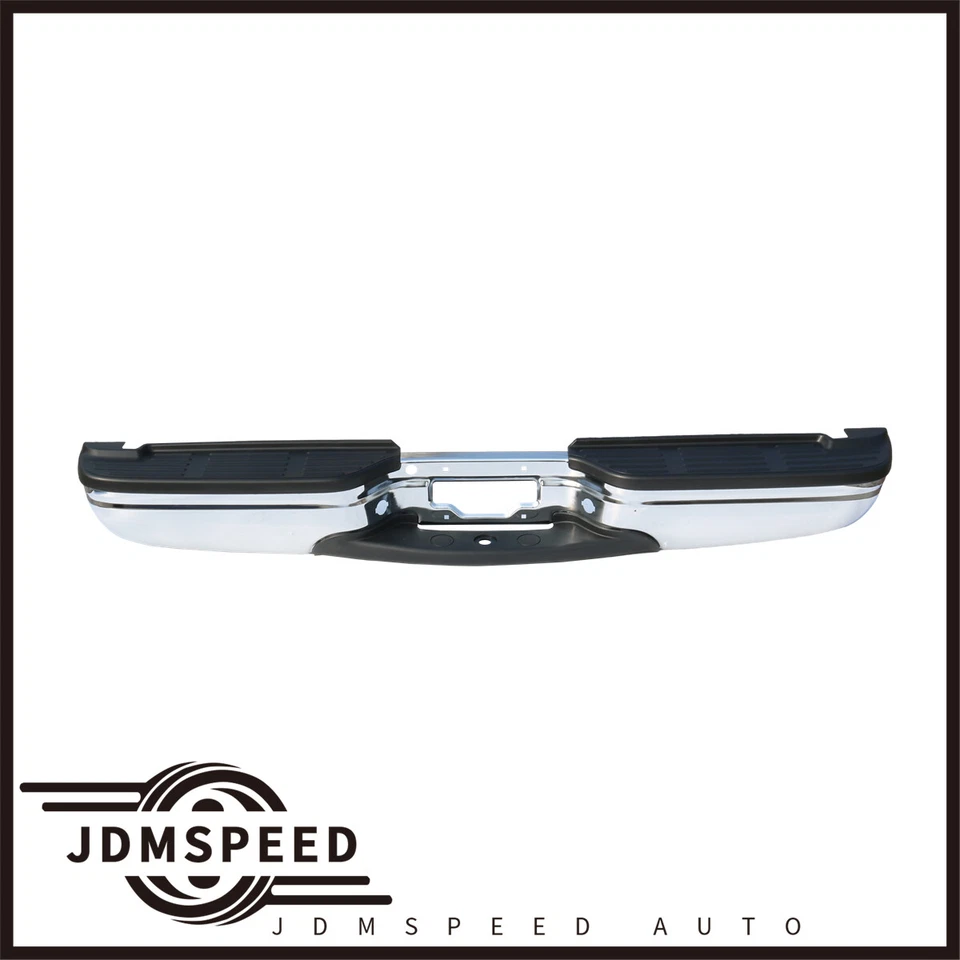 New Chrome Step Bumper Rear For Ford F250 F350 99-07 Super Duty W/O Sensor Hole Foto 1 de 4