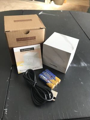 Cloudnola Block Clock 3-in-1 LED Alarm Clock Calendar Temperature 12/24H White - Image 1 of 4