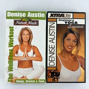 Denise Austin Beginner's Yoga & Wellness Workout VHS Lot - Picture 1 of 6