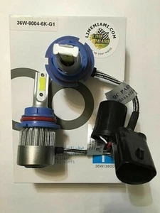 QMPC 9004 Performance LED Replacement C6 Headlight bulbs 60000 Hour HID lighting - Foto 1 di 8