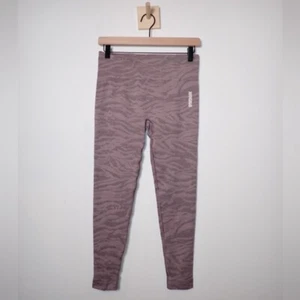 Gymshark Adapt Animal Zebra Purple and Pink Seamless Leggings - Picture 1 of 11