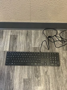 HP Desktop 320K Black Slim Wired USB Keyboard P/N: L96909-001 Grade A - Afbeelding 1 van 8