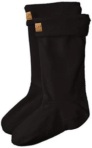 NWT New Joules Welton Black Fleece Rain Boot Rainboot Welly Inserts Socks - Picture 1 of 5