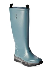 BASS OUTDOOR Womens Blue Comfort Field Round Toe Wedge Rain Boots 6 M - Picture 1 of 11