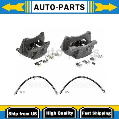Front Disc Brake Calipers + Front Brake Line Fits 2004 Lexus RX330 - Image 1 of 4