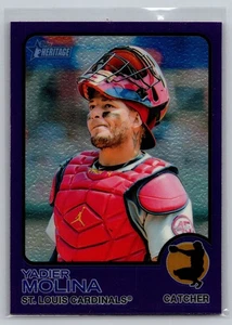 2022 Topps Heritage - Yadier Molina #279 Chrome Purple Refractor - Picture 1 of 2