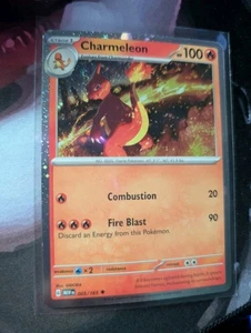Pokemon Juego de Cartas Coleccionables Charmeleon Escarlata y Violeta Cosmos Holo-151 005/165 (Con Remolino) - Imagen 1 de 4