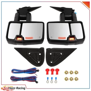 Espejos retrovisores de remolque con luz de señal de funcionamiento térmica para Chevy GMC 03-07 - Imagen 1 de 1