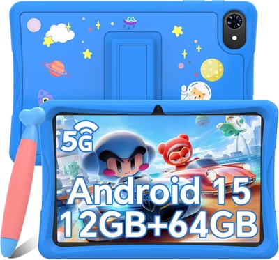 TABWEE Tablet Niños 10 Pulgadas, Android 15 Tablet, 12GB RAM +64GB ROM (2TB Expa - Imagen 1 de 4