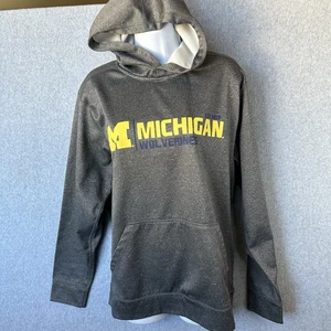 Michigan Wolverines Hoodie Herren Medium J2 Sport grau Pullover Sweatshirt - Bild 1 von 8
