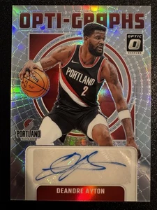 2024-25 Donruss Optic Opti-Graphs Argento Holo Prizm Auto Deandre Ayton /49 - Foto 1 di 5