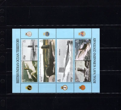 British Indian Ocean BIOT 230 Royal Navy Submarines 2001 XF MNH S/S LP Foto 1 de 2
