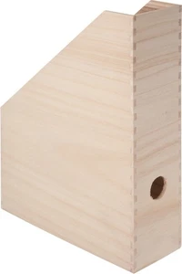 VBS Raccoglitore in piedi raccoglitore per riviste raccoglitore in piedi scatola per riviste, legno 25 x 9 x 32 cm - Foto 1 di 10