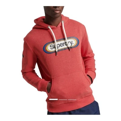 Superdry Vintage Core Logo Seasonal Hoodie Rojo Talla M Retro Gráfico Pullover Foto 1 de 4