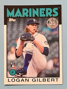2021 TOPPS UPDATE 35th Anniversary LOGAN GILBERT Seattle Mariners #86B-42 RC - Picture 1 of 2