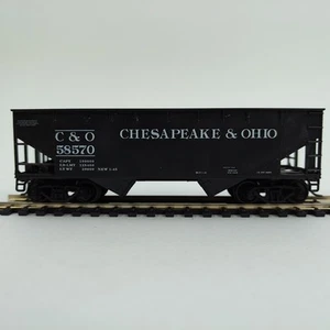 Athearn HO Scale 34' Chesapeake & Ohio C&O 58570 2 Bay Hopper Train Car Vintage - Bild 1 von 24