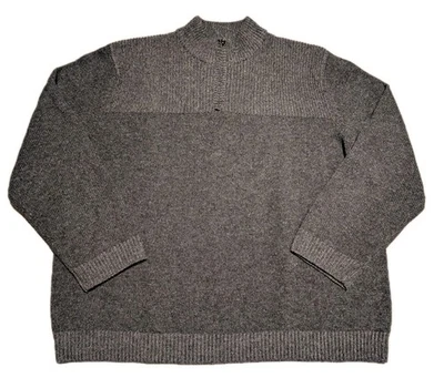 Suéter De Colección WOOLRICH WOOL Mezcla Cuarto Cremallera Gris Carbón Para Hombre Talla 2XL USADO EN EXCELENTE ESTADO Foto 1 de 4