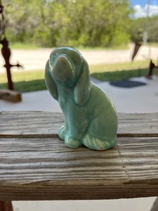 Vintage Celadon Green Spaniel dog statue - Picture 1 of 6