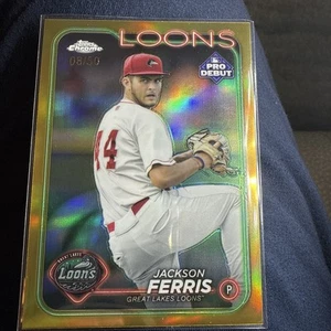 2024 Topps Pro Debut #PDC109 Jackson Ferris cromo oro refractor/50 - lobos - Imagen 1 de 3