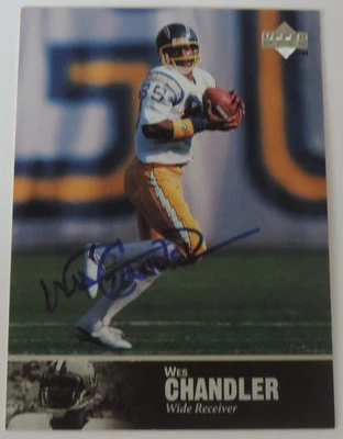 1997 UPPER DECK LEGENDS WES CHANDLER AUTOGRAPH AL-87 SP CHARGERS - Image 1 of 2