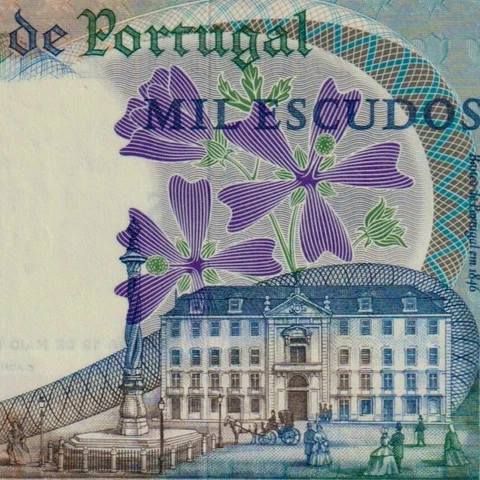 🇵🇹 Portugal. 1000 Escudos. Queen Maria II. 1967. P.172a. Low Serial. PMG65 Gem Cover