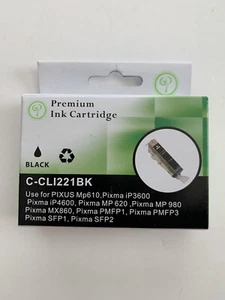 Canon Premium ink Cartridge C-CLI221BK For Pixus & Pixma Ink Cartridge Brand new - Picture 1 of 2