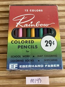 VINTAGE EBERHARD FABER RAINBOW COLORED PENCILS #175 M143 - Picture 1 of 4