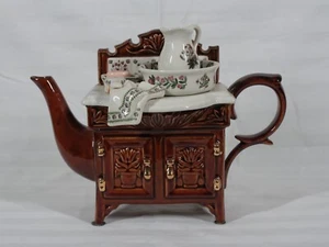 RARE! VINTAGE CARDEW PORTMEIRION BOTANIC GARDEN LARGE WASHSTAND TEAPOT NEW - Picture 1 of 4