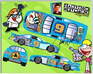 Jerry Nadeau handsignierte Cartoon Network NASCAR Heldenkarte - 8 x 10 Zoll - Bild 1 von 2