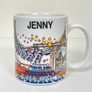 Rainbow SIX FLAGS JENNY MUG Personalized Roller Coaster Great America Souvenir - Picture 1 of 10