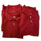 Boys School Uniform Polo Shirts Red Sz 8 Lot of 5