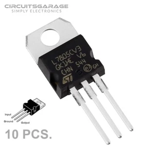 10 X ST L7805CV L7805 7805 Positive Voltage Regulator 5V 1A TO-220 IC - USA - Picture 1 of 7