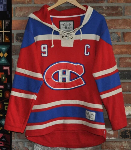 Montreal Canadiens #9 MAURICE "ROCKET" RICHARD Old Time Hockey Jersey  Hoodie M Cover