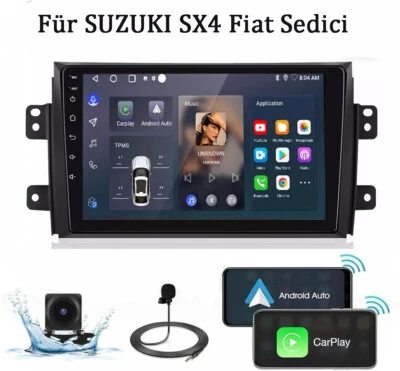 9" CarPlay Android13 Autoradio Für Suzuki SX4 Fiat Sedici 06-13 GPS Navi RDS BT - Bild 1 von 4